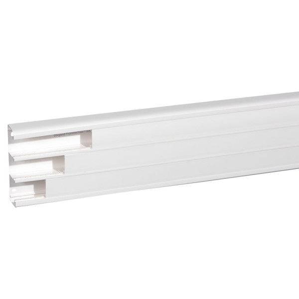 Goulotte 50x180 clip direct Legrand Mosaic-3 couv 45mm-L.2 m - blanc antimicrobien