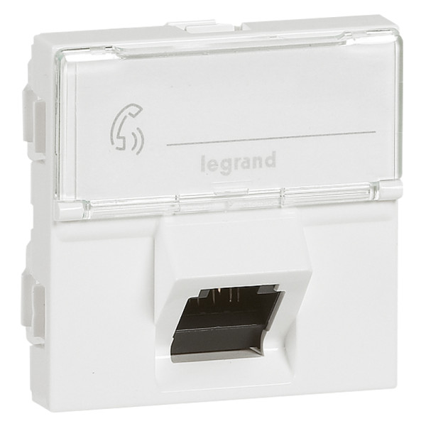 Prise RJ45 Legrand Mosaic - cat.6 - stp - inclinée 45° - 2 mod - blanc - lcs² Legrand