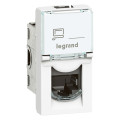 Prise RJ45 Legrand Mosaic - Cat. 6 UTP - 1 mod - blanc - LCS² Legrand