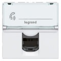 Prise RJ45 Legrand Mosaic - Cat.6 - STP - Blindage métal - 2 mod - blanc - LCS² Legrand