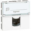 Prise RJ45 Legrand Mosaic - Cat. 6 - FTP - prise à 90° - 2 mod - blanc - LCS² Legrand