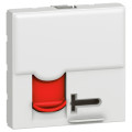 Prise RJ45 Legrand Mosaic - Cat. 6 - STP - Blind métal - 2 clés 2 mod - Blanc LCS² Legrand