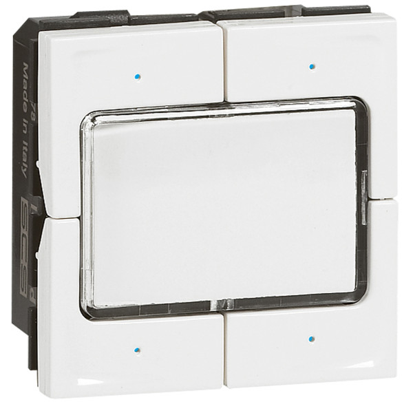 Commande filaire BUS/KNX Programme Mosaic - 4 touches/4 appuis - blanc