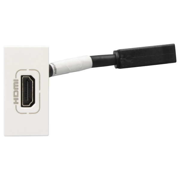 Prise audio vidéo Programme Mosaic - HDMI type A - préconnect - 2 mod - blanc