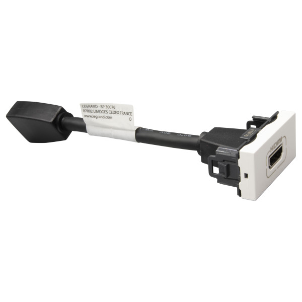 Prise audio vidéo Programme Mosaic - HDMI type A - préconnect - 2 mod - blanc