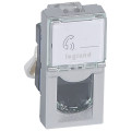 Prise RJ45 Legrand Mosaic - Cat. 6 UTP - 8 contacts - 1 mod - alu Legrand