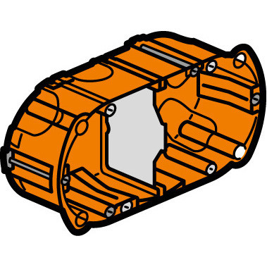 Boîte d'encastrement multimatériaux Legrand Batibox - 2 postes - 4/5 modules - vert/horiz - prof. 40