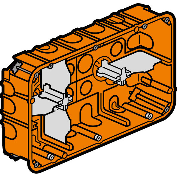 Boîte d'encastrement multimatériaux Legrand Batibox - grand format - 2x3 postes / 2x6/8 modules - prof 50