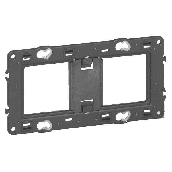 Support pour fixation à vis Batibox montage horiz/vert pour 2 postes - 4/5 modules