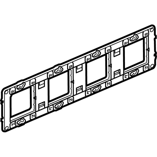 Support pour fixation à vis Batibox montage horiz/vert pour 4 postes -10 modules