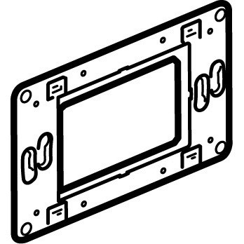 Support pour fixation à vis Batibox montage horiz / vert - 3 modules