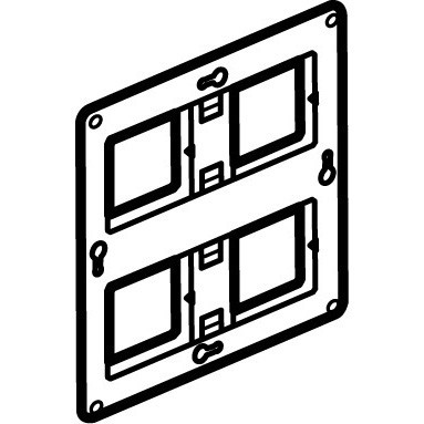 Support grand format Batibox pour Legrand Mosaic - 2 x 2 postes - 2 x 4/5 modules