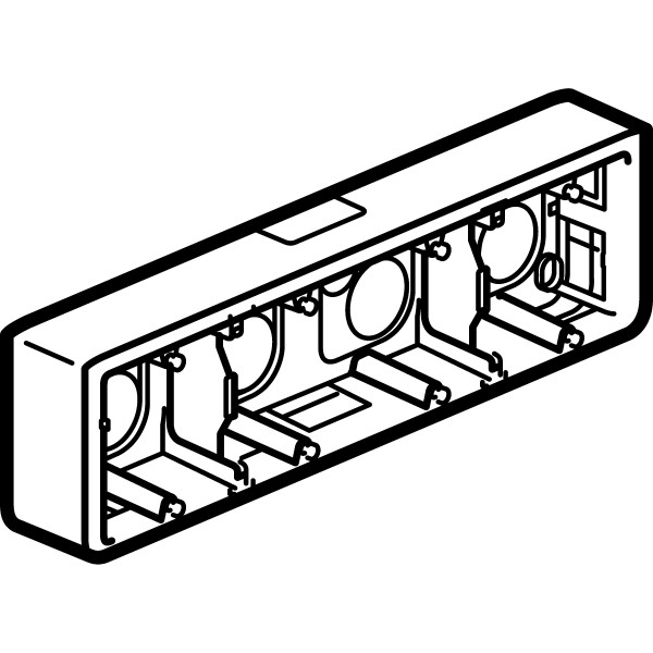 Cadre Legrand Mosaic pour support réf. 802 54 - prof 40 mm - 10 ou 4x2 modules horizontal