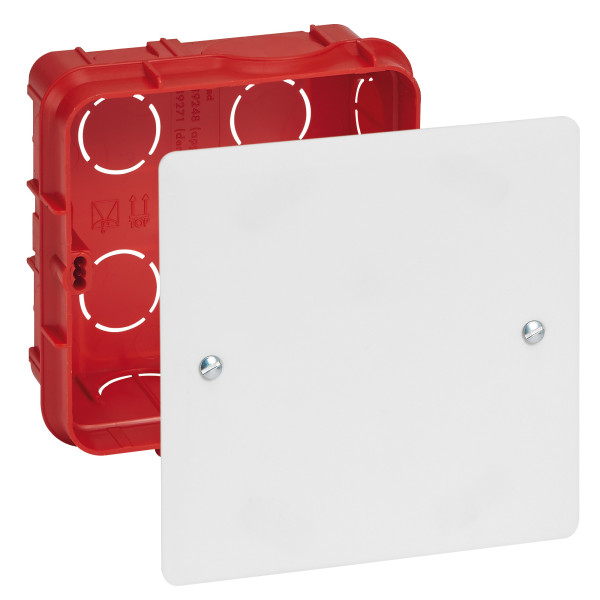 Boîte complète Batibox Legrand - pour dérivation - plastique - IP20 - IK04 - rouge