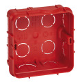 Boîte complète Batibox Legrand - pour dérivation - plastique - IP20 - IK04 - rouge