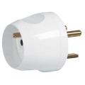 Adaptateur prise de courant 2P+T Legrand - brancht 1 fiche 16 A sur 1 socle 20 A - blanc