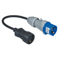 Cordon Adaptateur prise de courant 2P+T - 16 A - borne camping/marina-Franco/P17 - 3G 1,5² -0,3 m - Legrand