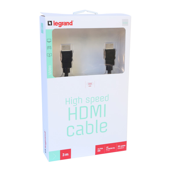 Legrand - cordon 3m hdmi high speed avec ethernet