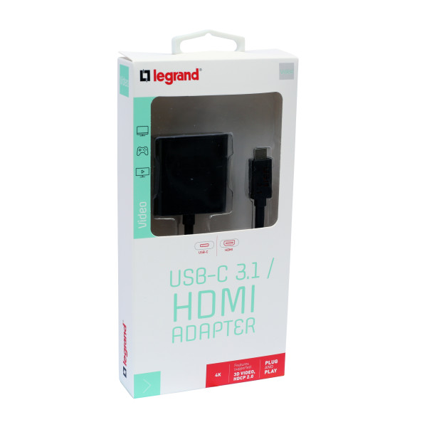 Legrand - adaptateur usb 3.1 type-c vers hdmi