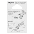 Douille chemise demi filetée/trou passe-fil - E27 - 4A/150W (blister)