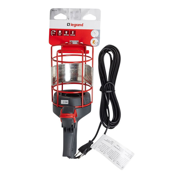 Baladeuse - 100 W incandescent - 230 V - classe II - IP 20 - avec pince + inter