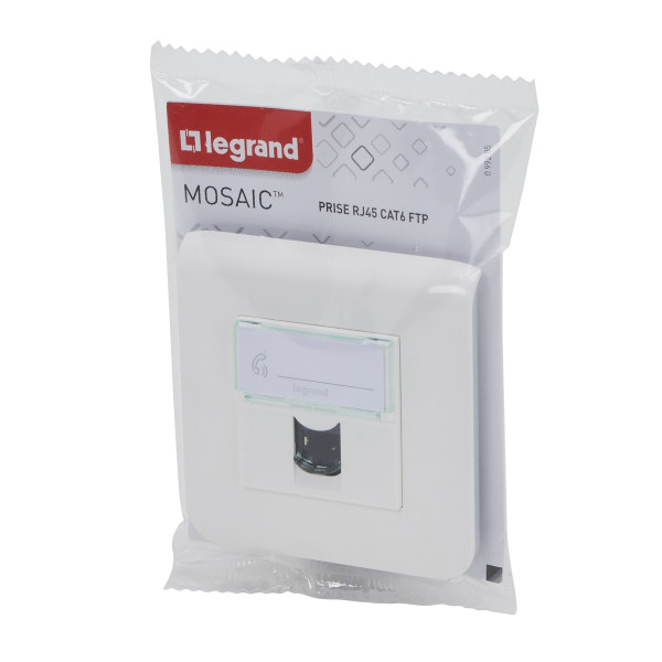 Legrand - mosaic prise rj45 cat 6 ftp complet vis blanc