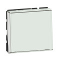 Mosaic poussoir porte etiquette 6a 2 modules composable blanc