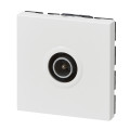 Prise TV simple mâle Mosaic 2 modules - blanc