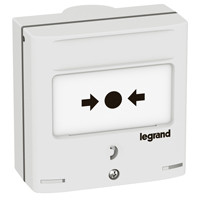 Déclencheur manuel blanc / 2 contacts + voyant led - Legrand