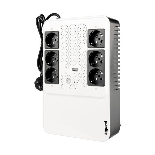 Legrand Onduleur Keor multiplug avec 6 prises de courant 2P+T et disjoncteur intégré - 600VA 360W - autonomie 10 à 15 minutes