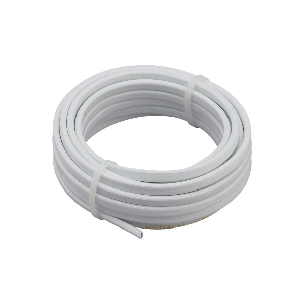 Câble électrique Debflex HO3VVH2-F 2X0,75mm² blanc couronne de 5m