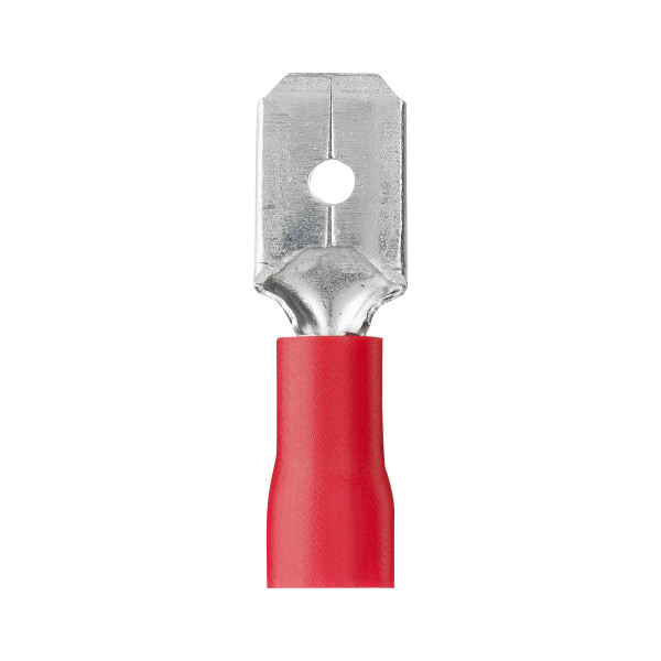 Sachet de 10 clips mâle pre-isolé Debflex rouge dim 6,3x0,8mm