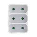 Adaptateur multiprise 3x 2 Pôles + à puits façade 6A blanc vrac