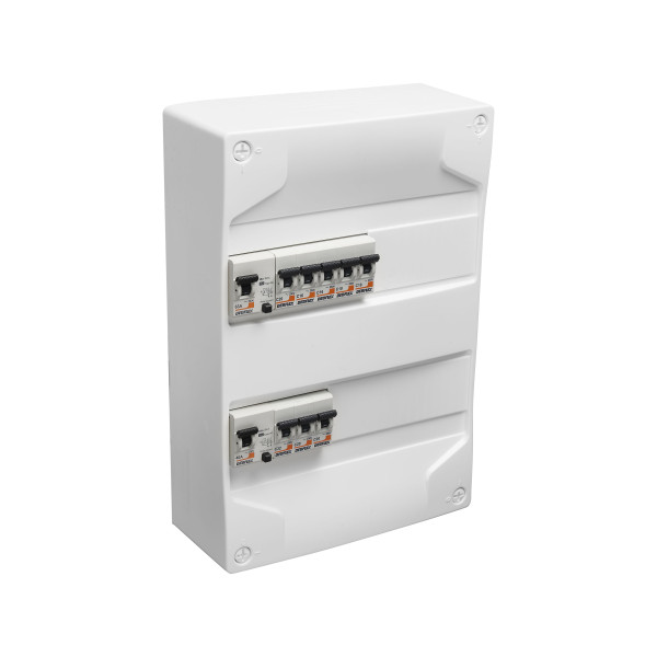 Coffret equipe 2r 2xid 40a type a, 63a type ac, 8xdisj 2x10a,2x16a, 3x20a, 1x32a