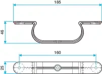 Aldes minigaine 40x100 - bride de fixation