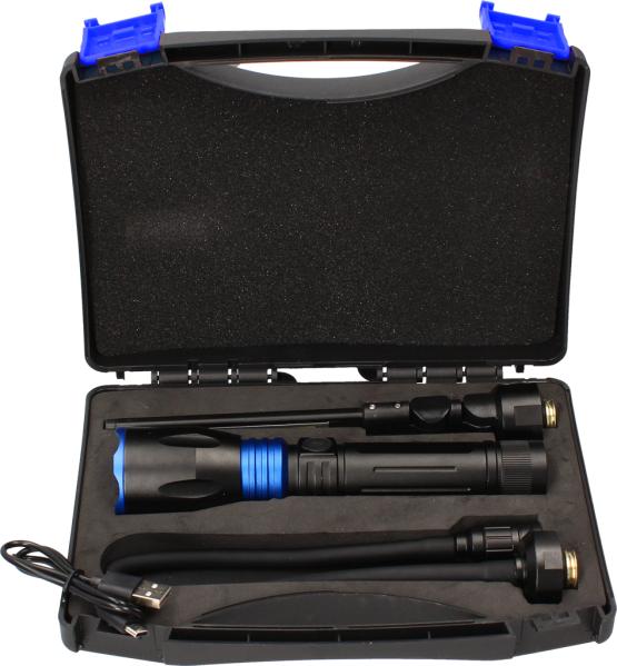 Mallette bx3in1 rechargeable/9w/650-480-220lm/noir&bleu