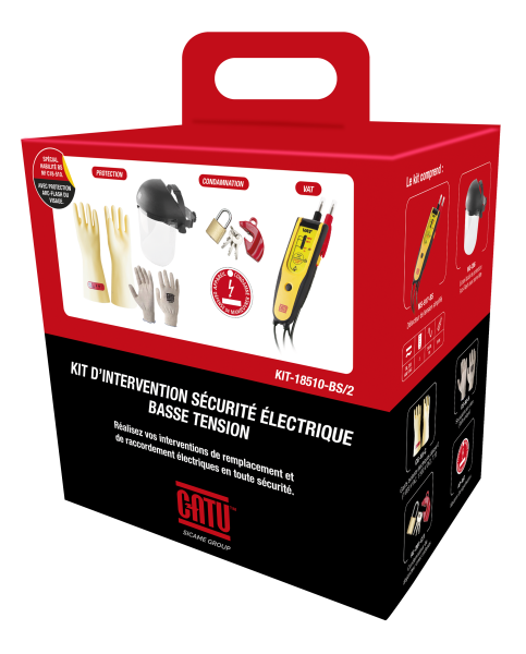 Kit interventions électriques bt, nf c18-510 br, be, bc, b1, avec écran facial. - Catu - KIT18510BR Kit interventions électriques bt, nf c18-510 br, be, bc, b1, avec écran facial. - Catu - KIT18510BR